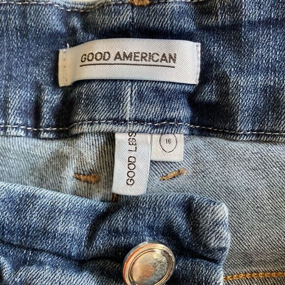 Good American Good Legs Cheetah Pockets High Waist Jeans 16 - Picture 5 of 12